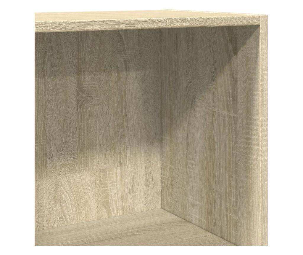 sonoma tölgy színű szerelt fa könyvespolc 40 x 30 x 152 cm - 7