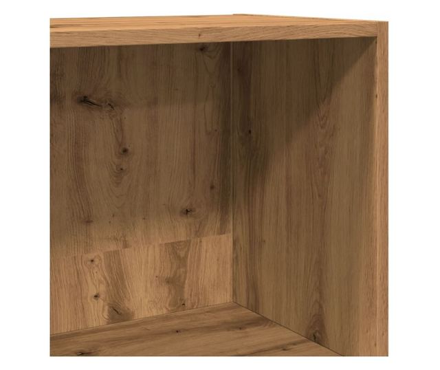 kézműves tölgy színű szerelt fa könyvespolc 40 x 30 x 152 cm