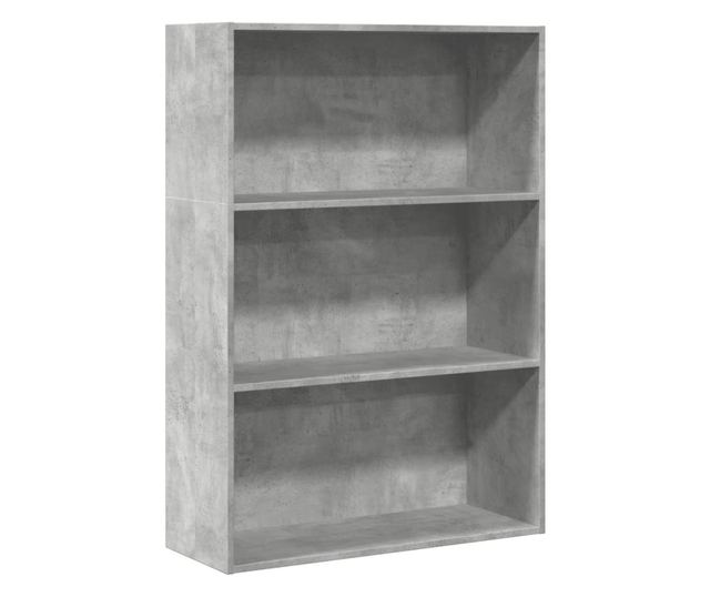 betonszürke szerelt fa könyvespolc 80 x 30 x 114 cm