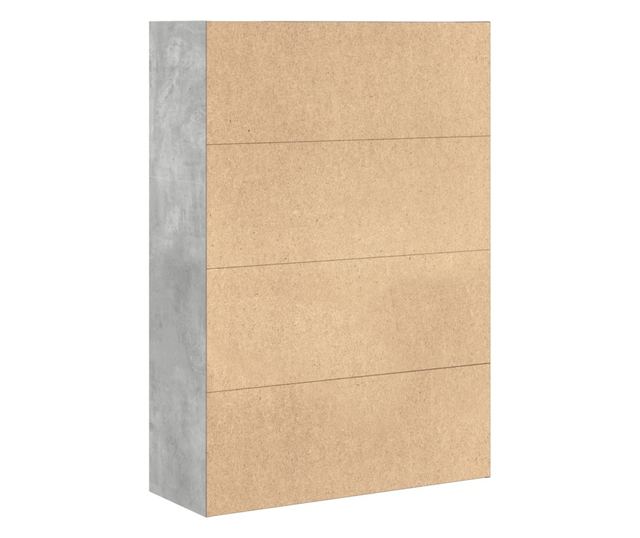 betonszürke szerelt fa könyvespolc 80 x 30 x 114 cm