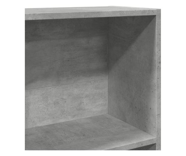 betonszürke szerelt fa könyvespolc 80 x 30 x 114 cm