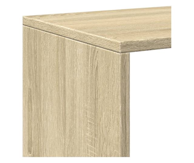 4 szintes sonoma tölgy elválasztó könyvespolc 131,5x29x131,5 cm