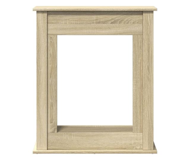 sonoma tölgy színű szerelt fa kandallóburkolat 75 x 20 x 87,5cm