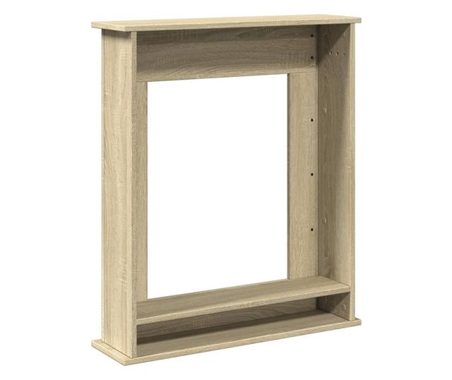 sonoma tölgy színű szerelt fa kandallóburkolat 75 x 20 x 87,5cm