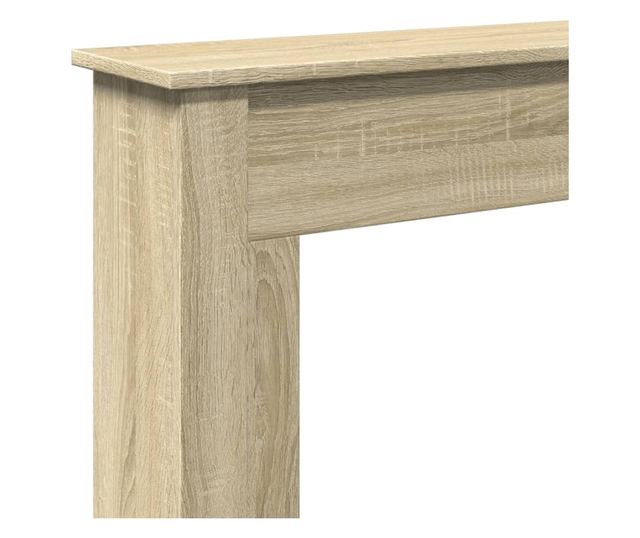 sonoma tölgy színű szerelt fa kandallóburkolat 75 x 20 x 87,5cm