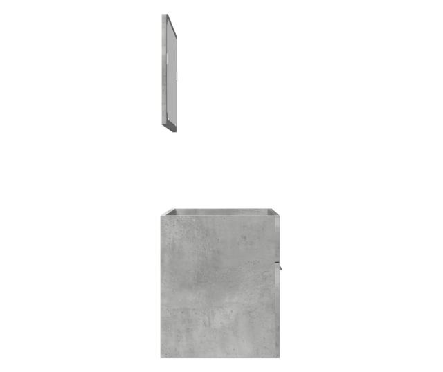 2 részes betonszürke szerelt fa fürdőszobai bútorszett