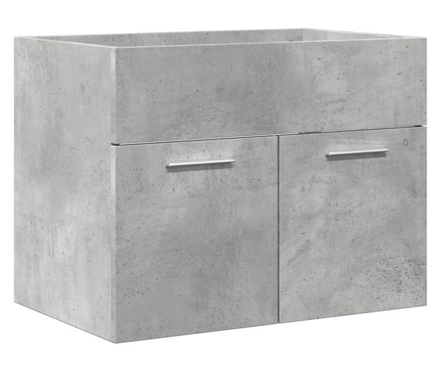 2 részes betonszürke szerelt fa fürdőszobai bútorszett