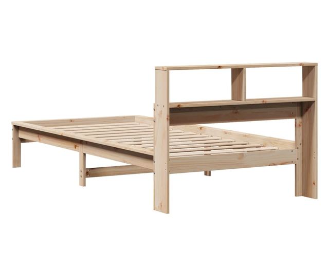 tömör fenyőfa könyvespolcos ágy matrac nélkül 90 x 190 cm