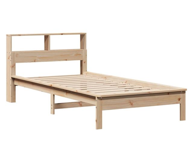 tömör fenyőfa könyvespolcos ágy matrac nélkül 90 x 190 cm