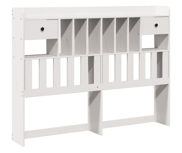 fehér tömör fenyőfa fejtámla tárolóval 160 cm