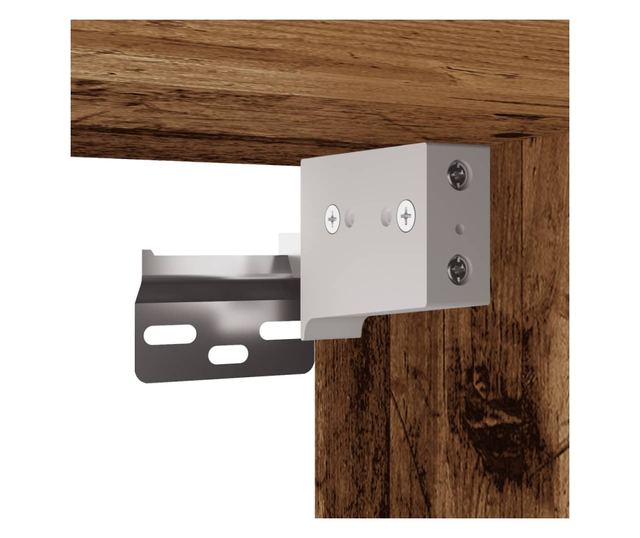 antik fa színű szerelt fa fali szekrény 34,5 x 34 x 90 cm