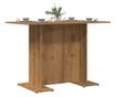 kézműves tölgy színű szerelt fa étkezőasztal 110 x 60 x 75 cm thumbnail 1