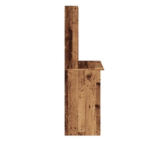 antik fa színű szerelt fa íróasztal polcokkal 102 x 45 x 148 cm