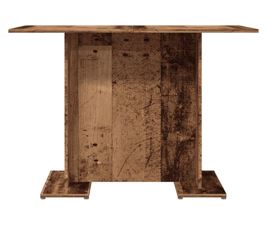 antik fa színű szerelt fa étkezőasztal 110 x 60 x 75 cm - 5