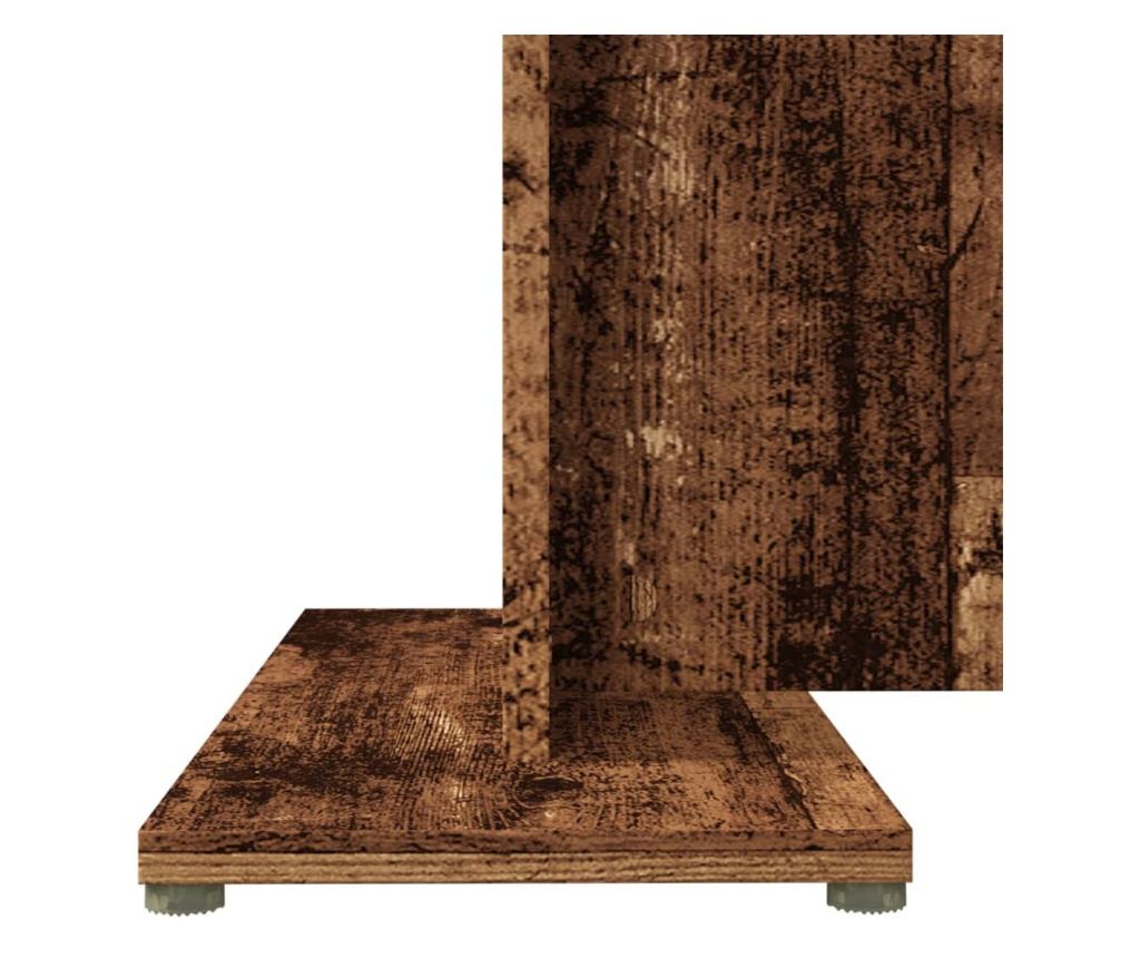 antik fa színű szerelt fa étkezőasztal 110 x 60 x 75 cm - 8