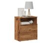 antik fa színű szerelt fa éjjeliszekrény 50 x 32 x 60 cm thumbnail 1