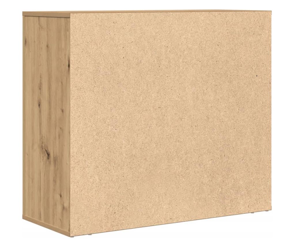 kézműves tölgy színű szerelt fa tálalószekrény 80 x 33 x 70 cm - 7