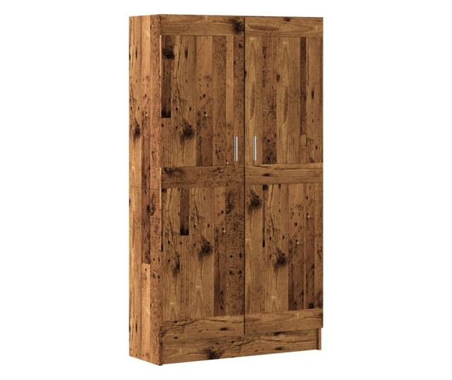 antik fa színű szerelt fa könyvszekrény 82,5 x 30,5 x 150 cm