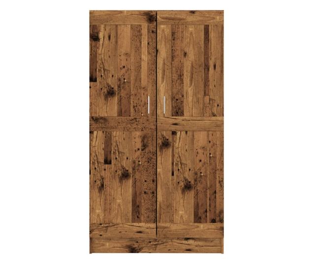 antik fa színű szerelt fa könyvszekrény 82,5 x 30,5 x 150 cm