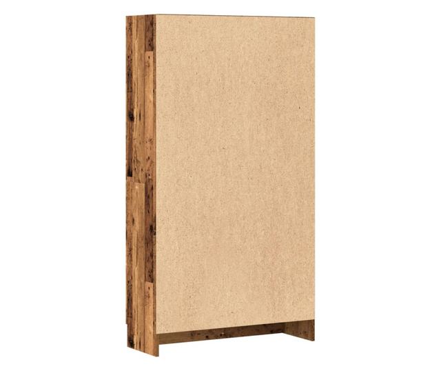 antik fa színű szerelt fa könyvszekrény 82,5 x 30,5 x 150 cm