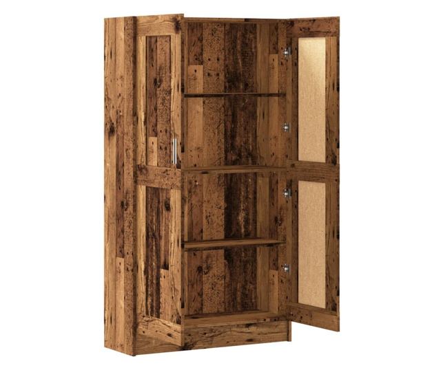 antik fa színű szerelt fa könyvszekrény 82,5 x 30,5 x 150 cm