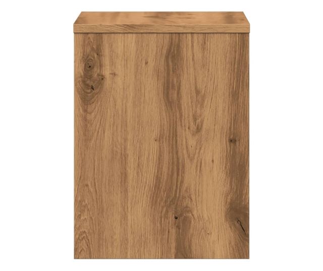 2 db kézműves tölgy színű szerelt fa éjjeliszekrény 40x30x40 cm