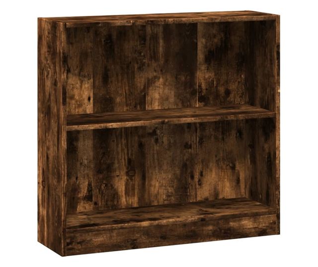 füstös tölgy színű szerelt fa könyvszekrény 80 x 24 x 76 cm