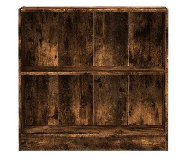 füstös tölgy színű szerelt fa könyvszekrény 80 x 24 x 76 cm