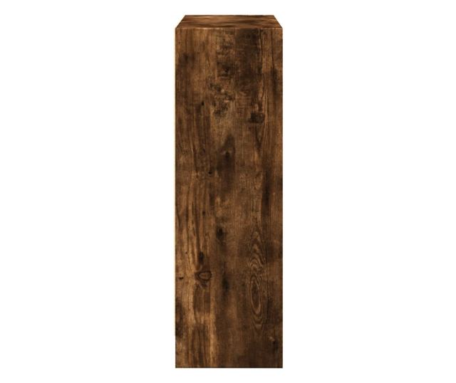 füstös tölgy színű szerelt fa könyvszekrény 80 x 24 x 76 cm