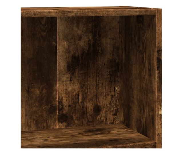 füstös tölgy színű szerelt fa könyvszekrény 80 x 24 x 76 cm