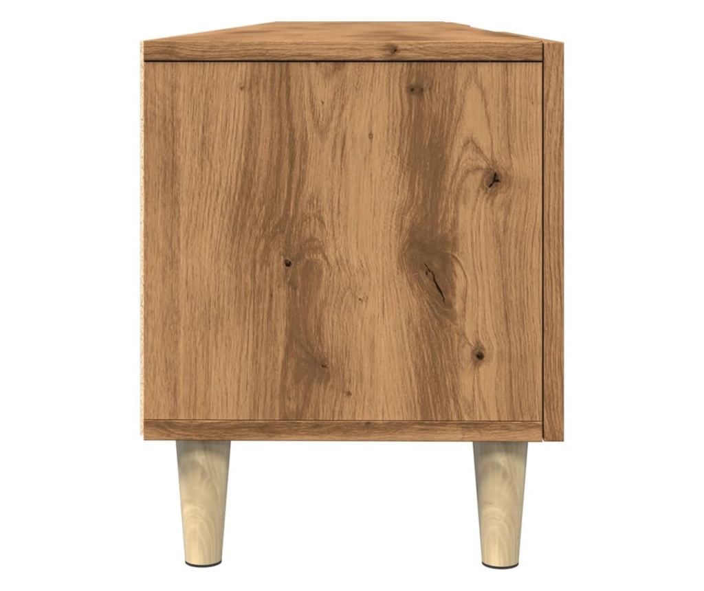 kézműves tölgy színű szerelt fa TV-szekrény 180 x 31,5 x 40 cm - 6