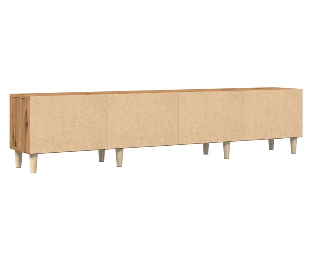 kézműves tölgy színű szerelt fa TV-szekrény 180 x 31,5 x 40 cm - 7