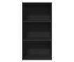 fekete szerelt fa könyvespolc 60 x 30 x 114 cm thumbnail 4