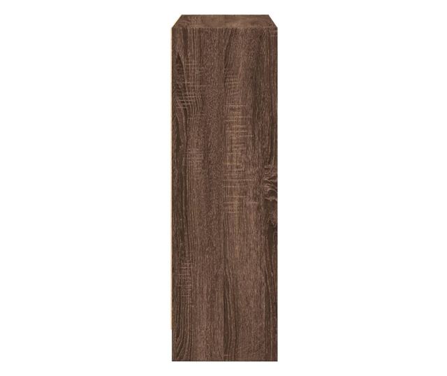 barna tölgy színű szerelt fa könyvszekrény 80 x 24 x 76 cm