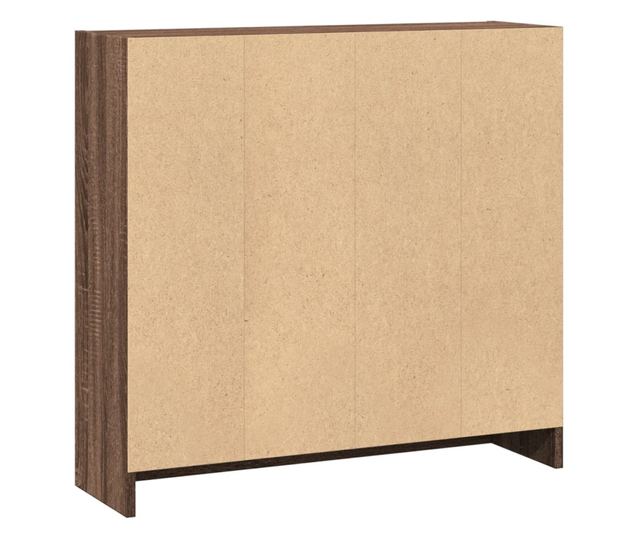 barna tölgy színű szerelt fa könyvszekrény 80 x 24 x 76 cm