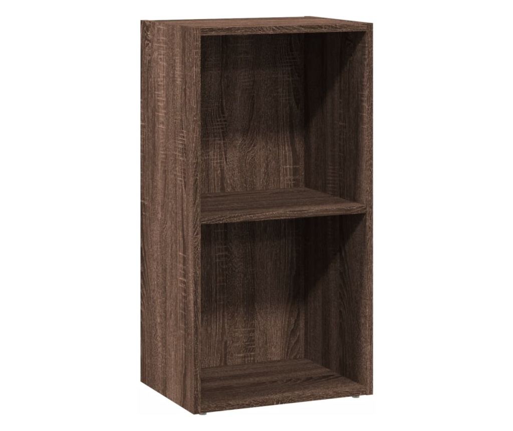 barna tölgy színű szerelt fa könyvszekrény 40 x 30 x 77 cm - 2