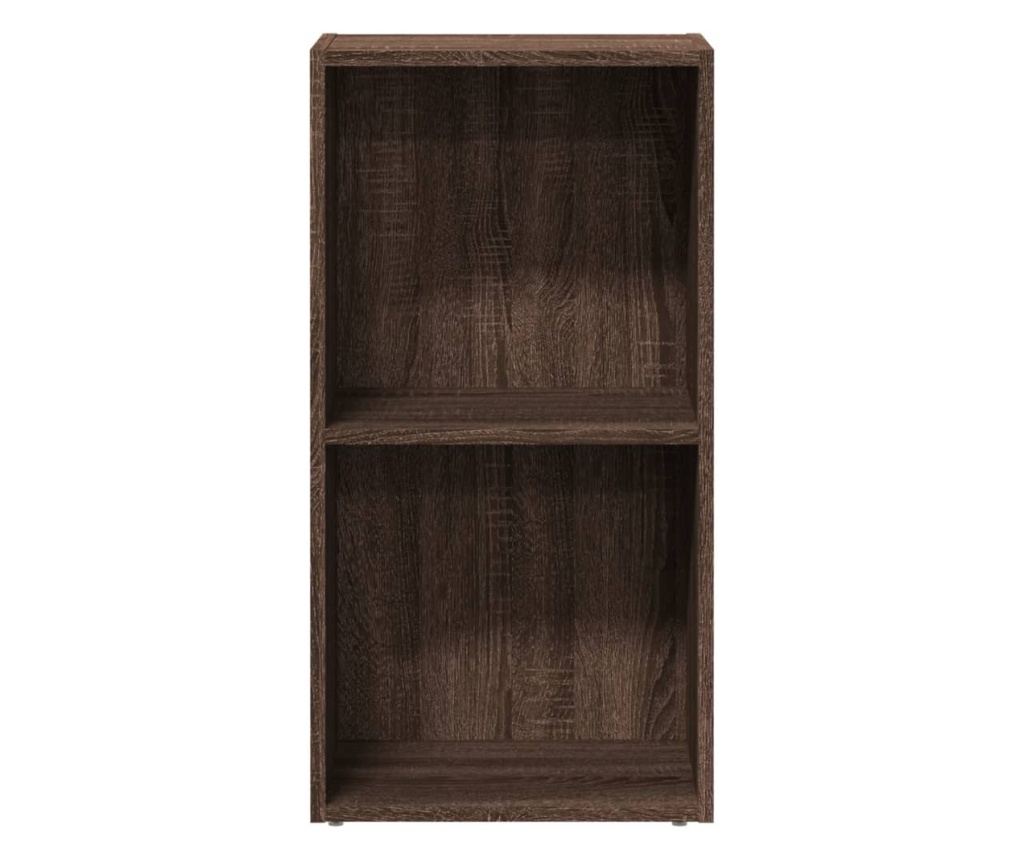 barna tölgy színű szerelt fa könyvszekrény 40 x 30 x 77 cm - 4