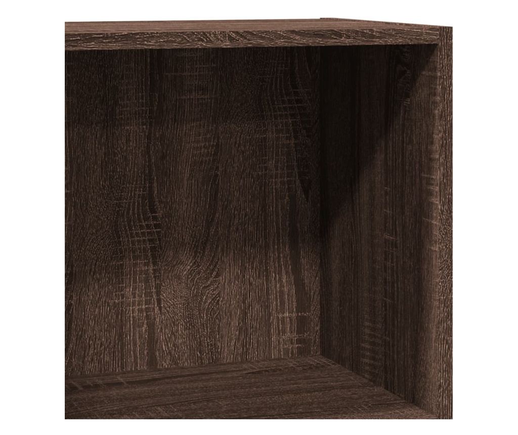barna tölgy színű szerelt fa könyvszekrény 40 x 30 x 77 cm - 7