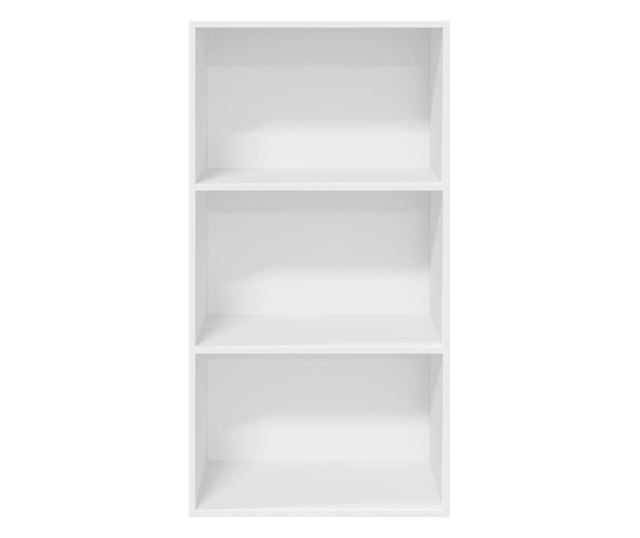 fehér szerelt fa könyvespolc 60 x 30 x 114 cm