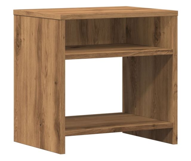 kézműves tölgy színű szerelt fa éjjeliszekrény 40 x 30 x 40 cm