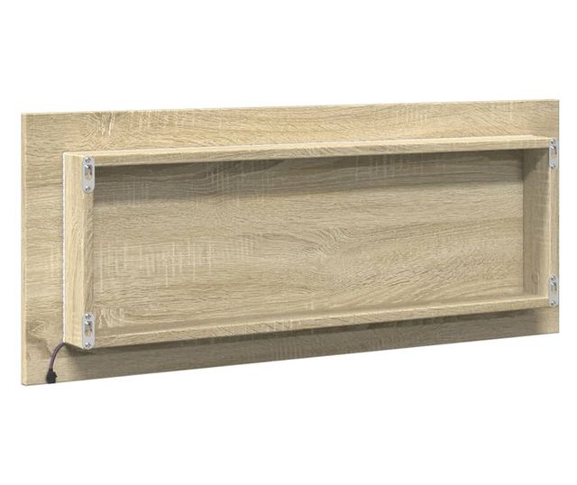 sonoma tölgy szerelt fa LED-es fürdőszobatükör 100x8,5x37 cm