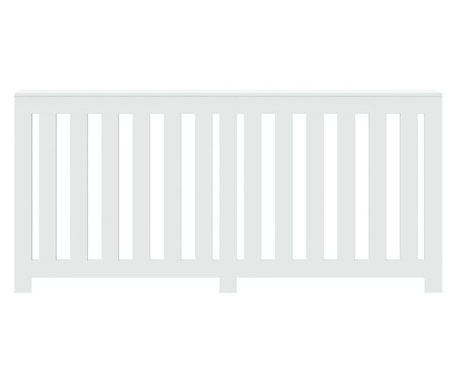 vidaXL Mască pentru calorifer, alb, 175x20x82 cm, lemn prelucrat