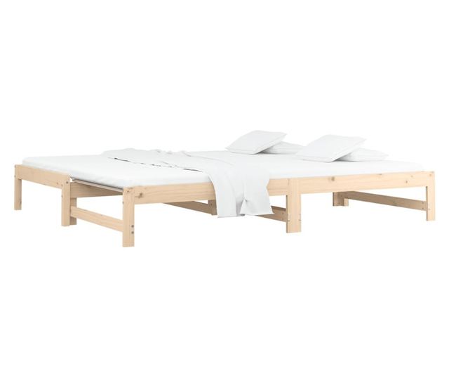 Разтегателно легло ден 2x(80x200) см Масивна борова дървесина