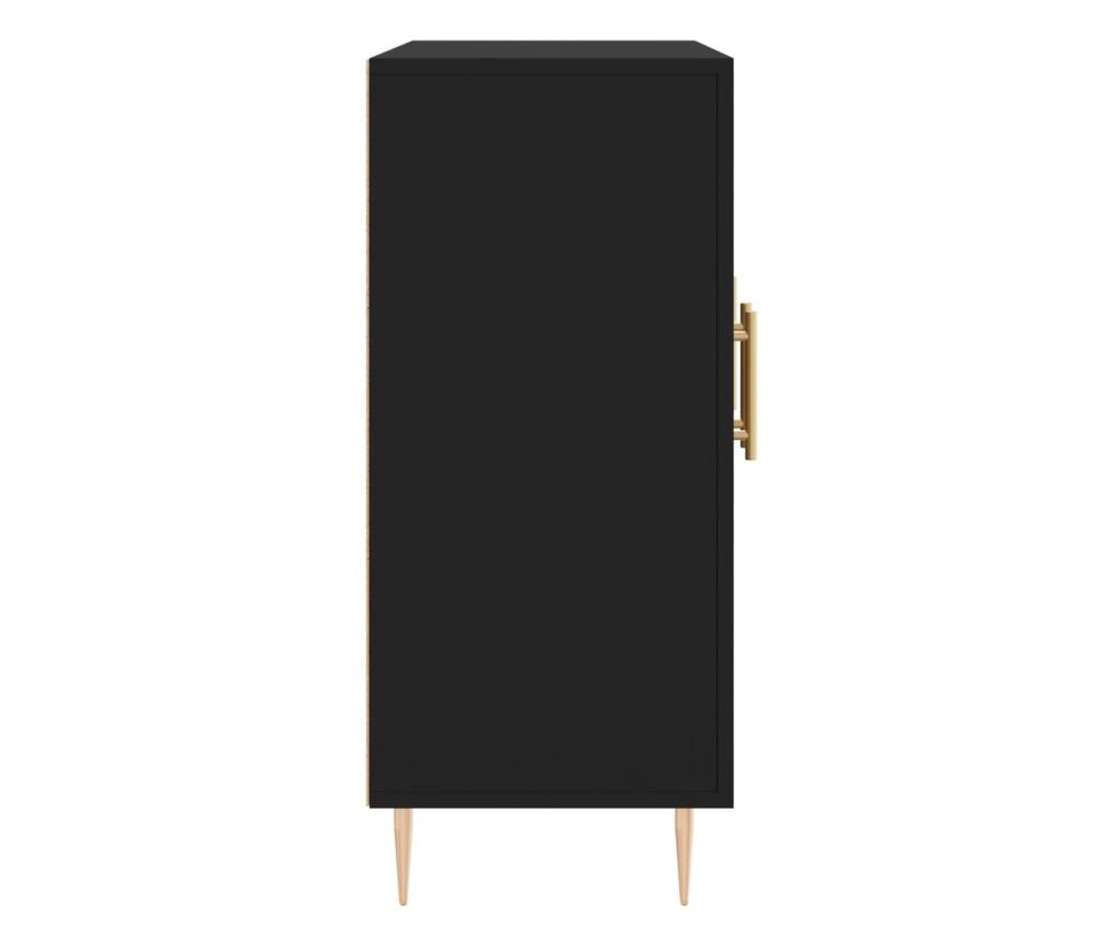 Konzola, crna, 90x34x80 cm, kompozitno drvo - 7