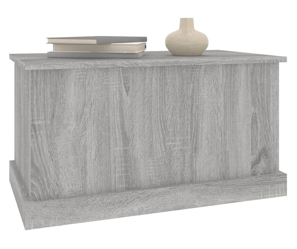Кутия за съхранение, сонома сиво, 70x40x38 см, инженерна дървесина - 4