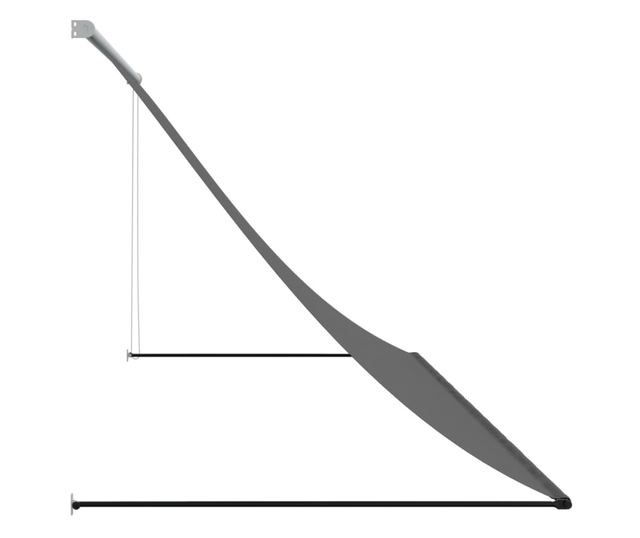 antracit szövet és acél feltekerhető napellenző 300 x 150 cm
