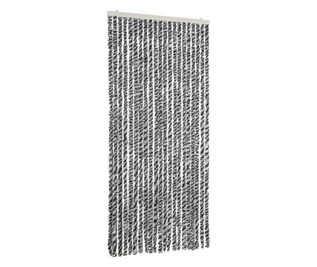 szürke és fekete és fehér zsenília rovarfüggöny 90x220 cm