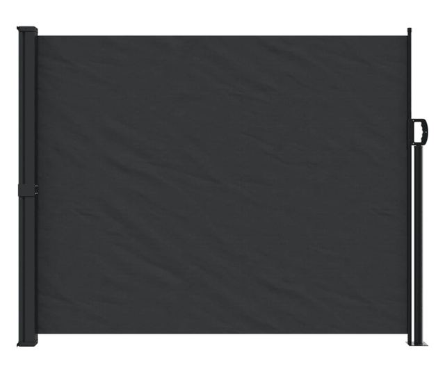 fekete behúzható oldalsó napellenző 160 x 300 cm