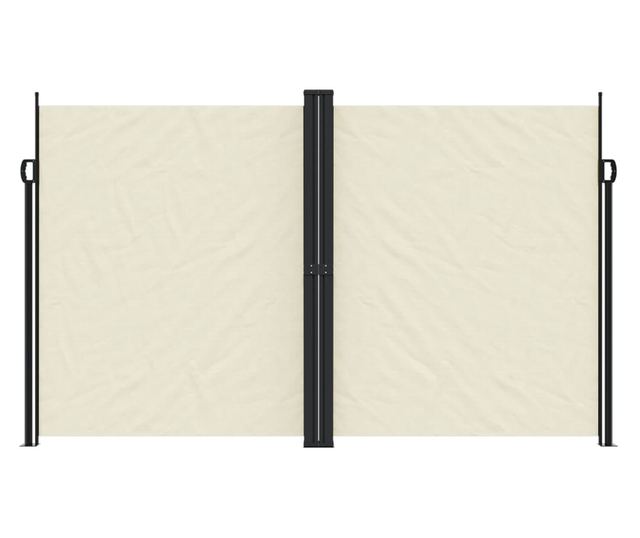 krémszínű behúzható oldalsó napellenző 200 x 1200 cm