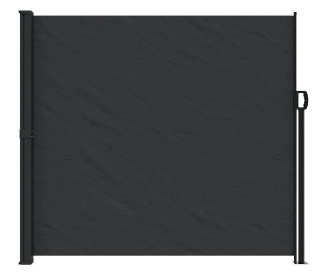 fekete behúzható oldalsó napellenző 180 x 600 cm